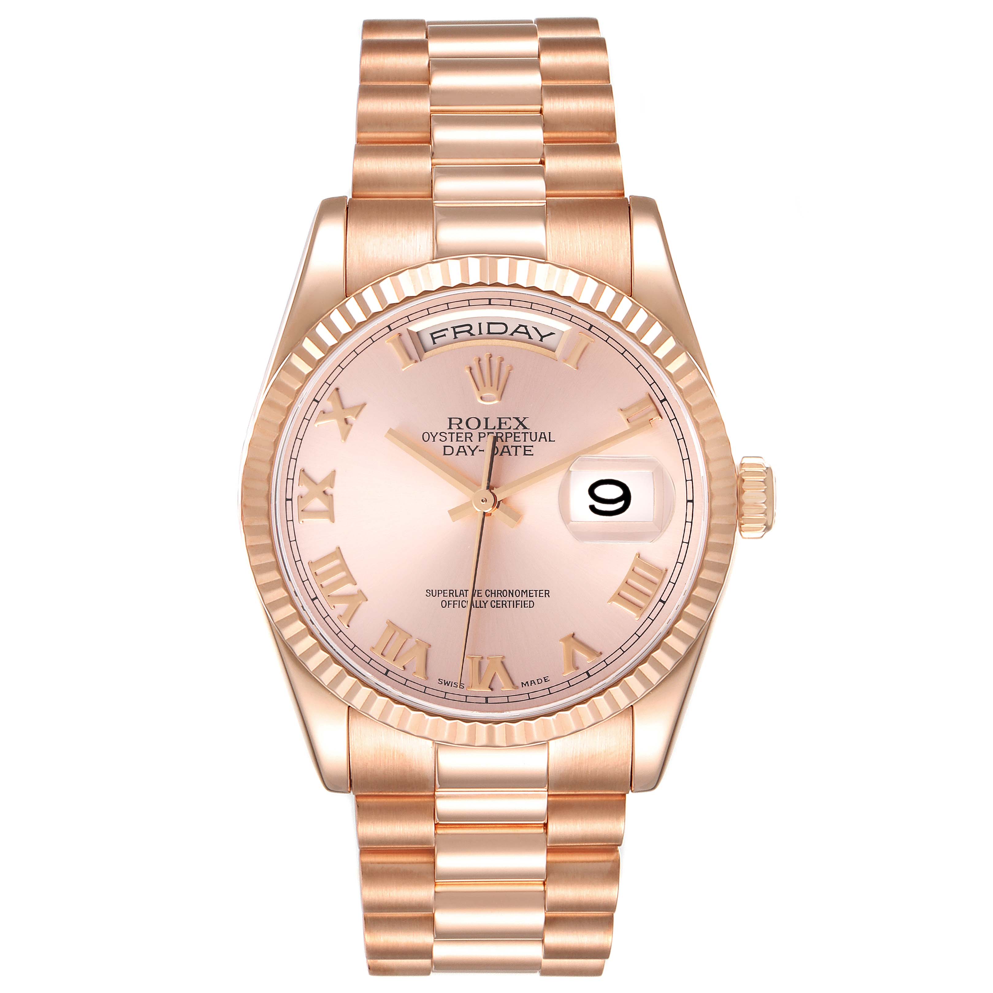 Rolex President Rose Gold 118235 | Stock 46704 | SwissWatchExpo