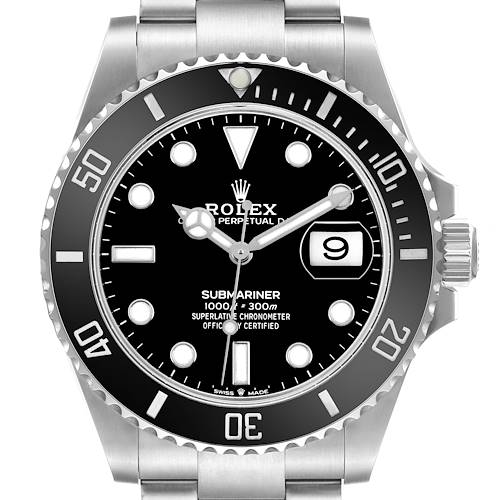 Photo of Rolex Submariner Steel Ceramic Bezel Black Dial Mens Watch 126610 Box Card