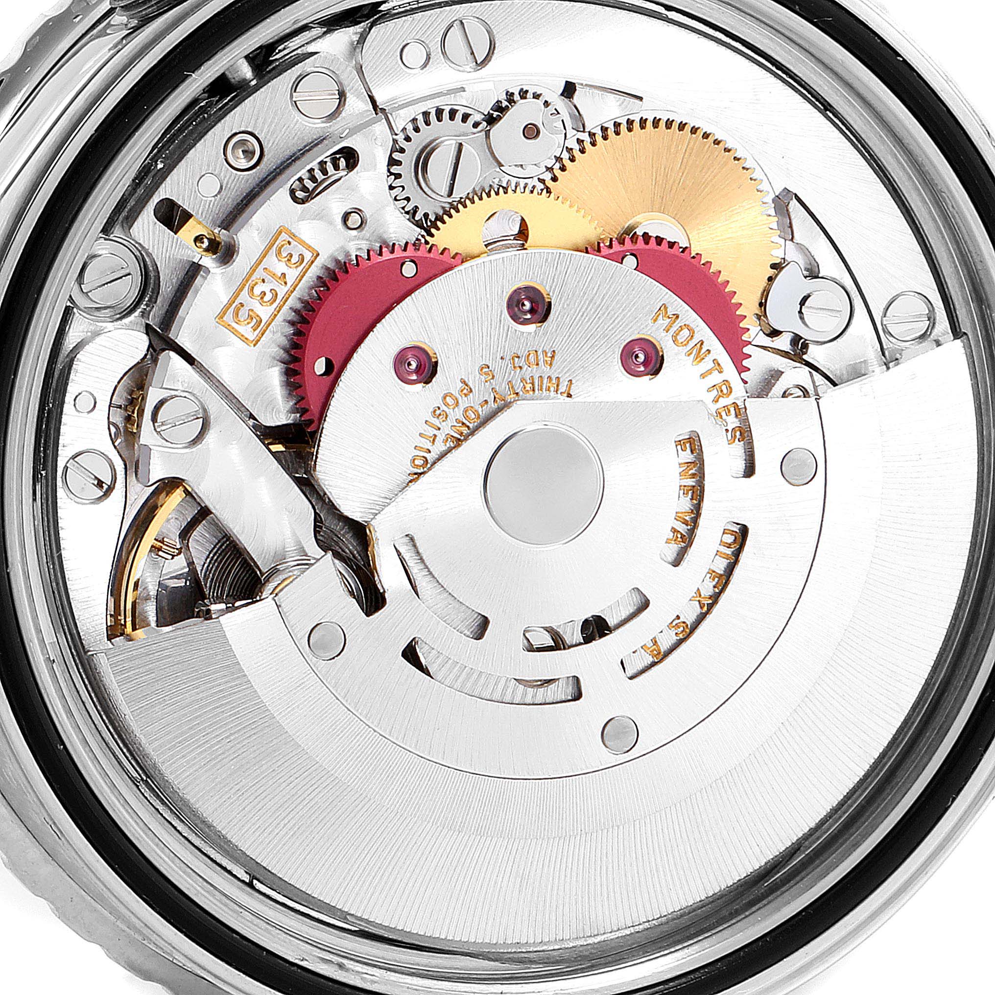 This image shows the internal mechanical movement of a Rolex Turn-o-Graph 16264 Men's Stainless Steel Silver Dial 16264 Men's Stainless Steel Silver Dial watch, highlighting gears and the rotor.