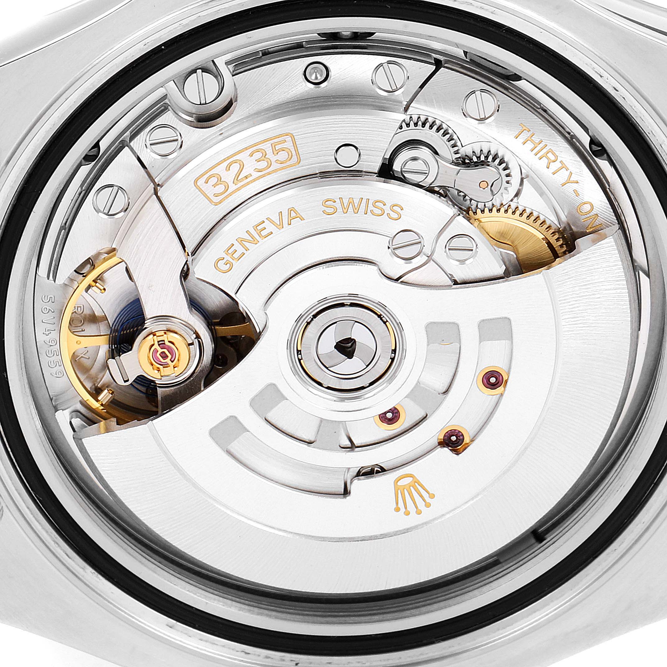 The image shows the movement mechanism of the Rolex Yacht-Master 126621 Men
s Steel and Gold (two tone) Black Dial 126621 Men
s Steel and Gold (two tone) Black Dial watch, viewed from the back.