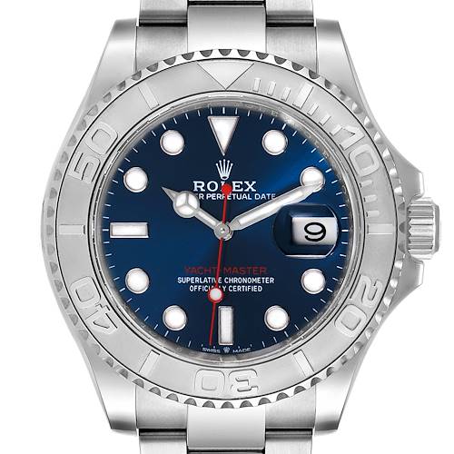Photo of Rolex Yachtmaster Stainless Steel Platinum Blue Dial Watch 126622 Unworn