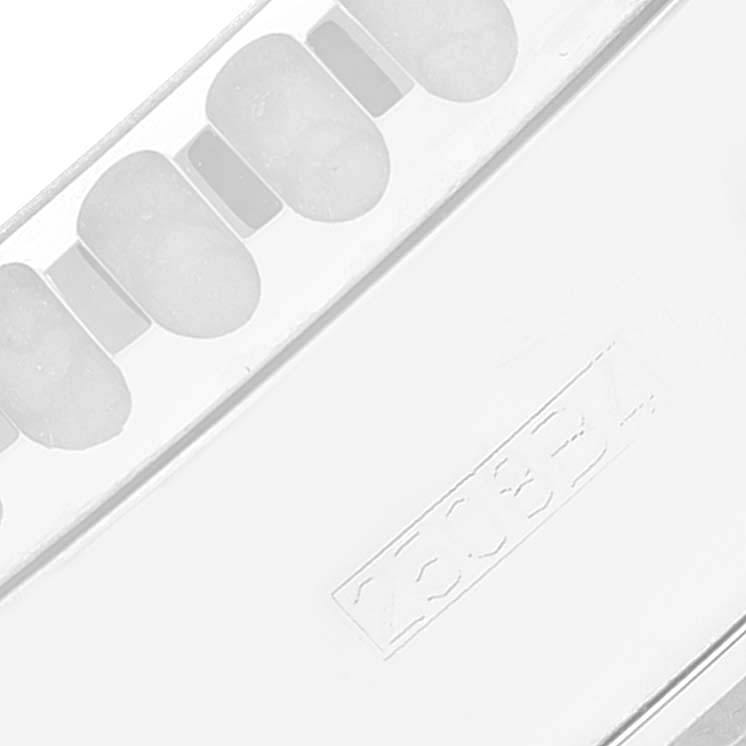 The image shows a close-up of the back side of a part of a Breitling Navitimer A24322 Men's Stainless Steel Silver Dial A24322 Men's Stainless Steel Silver Dial watch, specifically a segment of the bracelet.