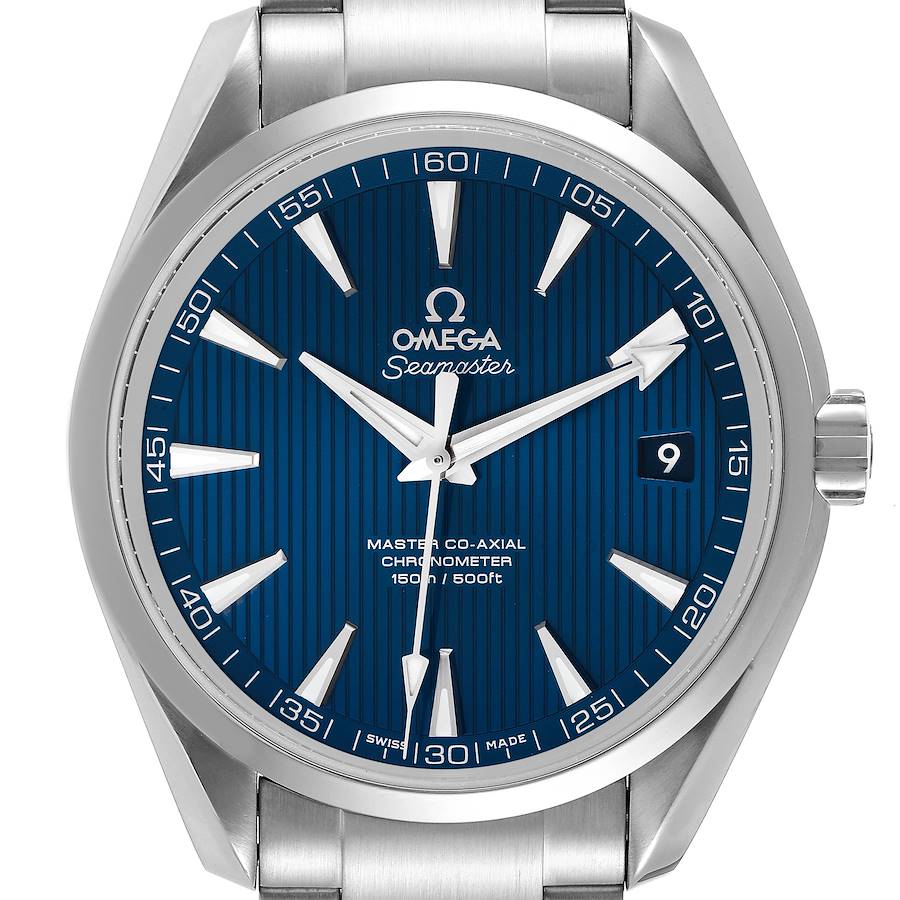 Omega Seamaster Aqua Terra Blue Dial Steel Watch 231.10.42.21.03.003 Box Card SwissWatchExpo