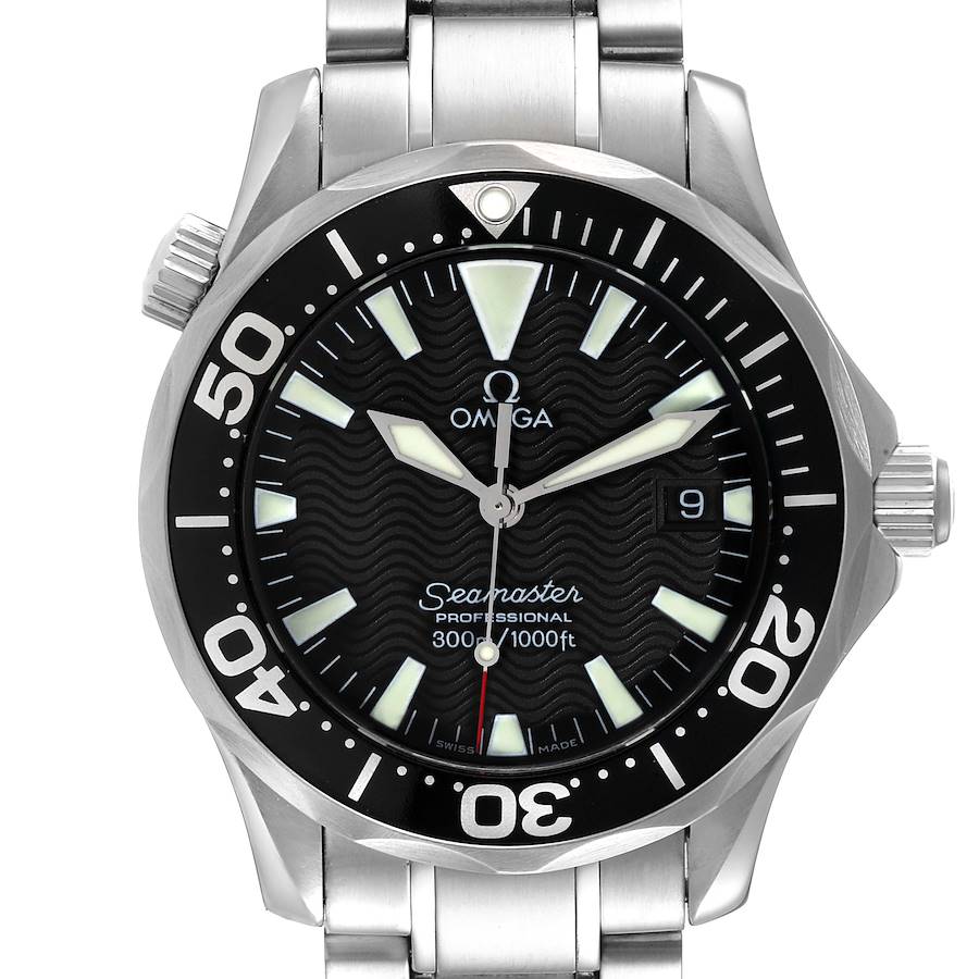 Omega Seamaster James Bond 36 Midsize Black Dial Watch 2262.50.00 Box Card SwissWatchExpo