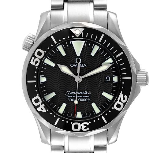 Photo of Omega Seamaster James Bond 36 Midsize Black Dial Watch 2262.50.00 Box Card