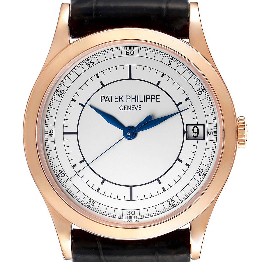 Patek Philippe Calatrava 18k Rose Gold Automatic Mens Watch 5296 Box Papers SwissWatchExpo