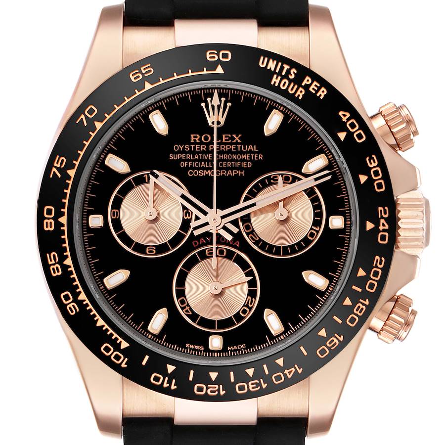 Rolex Cosmograph Daytona Oysterflex Rose Gold Mens Watch 116515 Box Card SwissWatchExpo