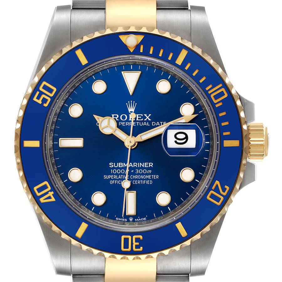 Rolex Submariner 41 Steel Yellow Gold Blue Dial Mens Watch 126613 Box Card SwissWatchExpo