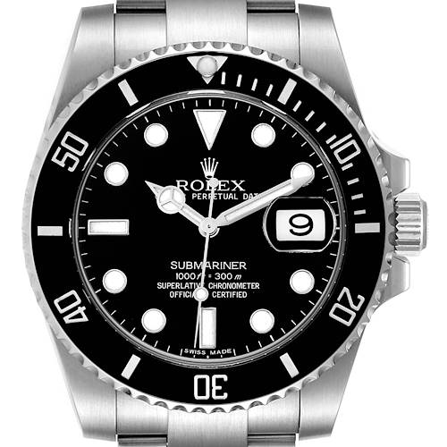 Photo of Rolex Submariner Black Dial Ceramic Bezel Steel Mens Watch 116610 Box Card