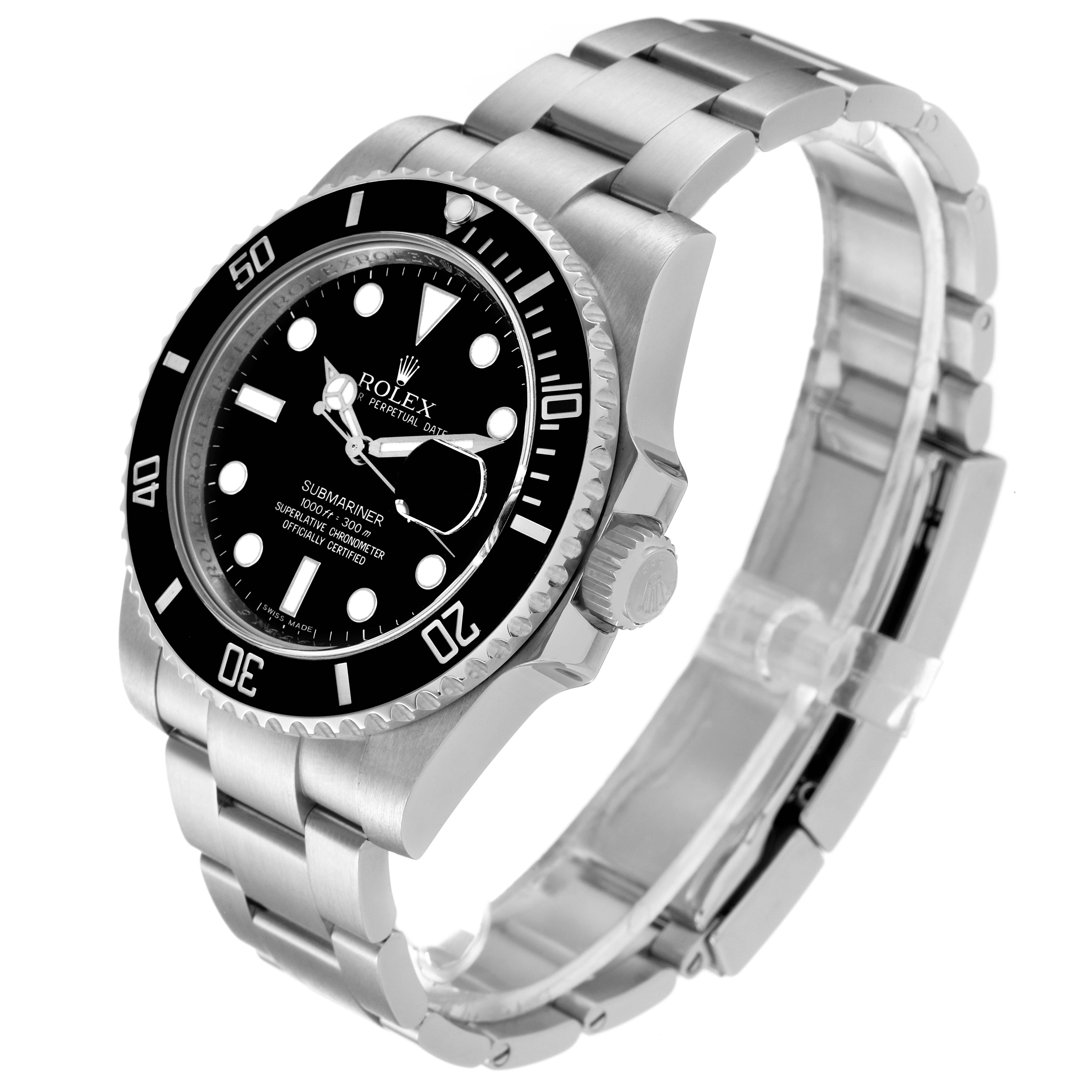 The image shows a Rolex Submariner 116610 Men
s Stainless Steel Black Dial 116610 Men
s Stainless Steel Black Dial watch angled slightly to display the face, bezel, and bracelet.