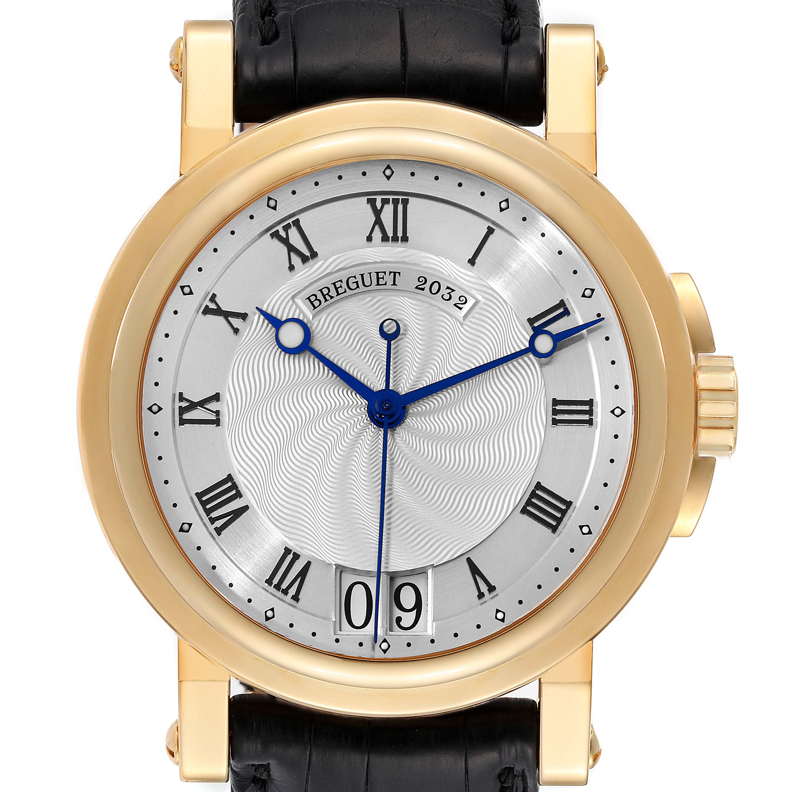 Breguet Marine Big Date Automatic Yellow Gold Mens Watch