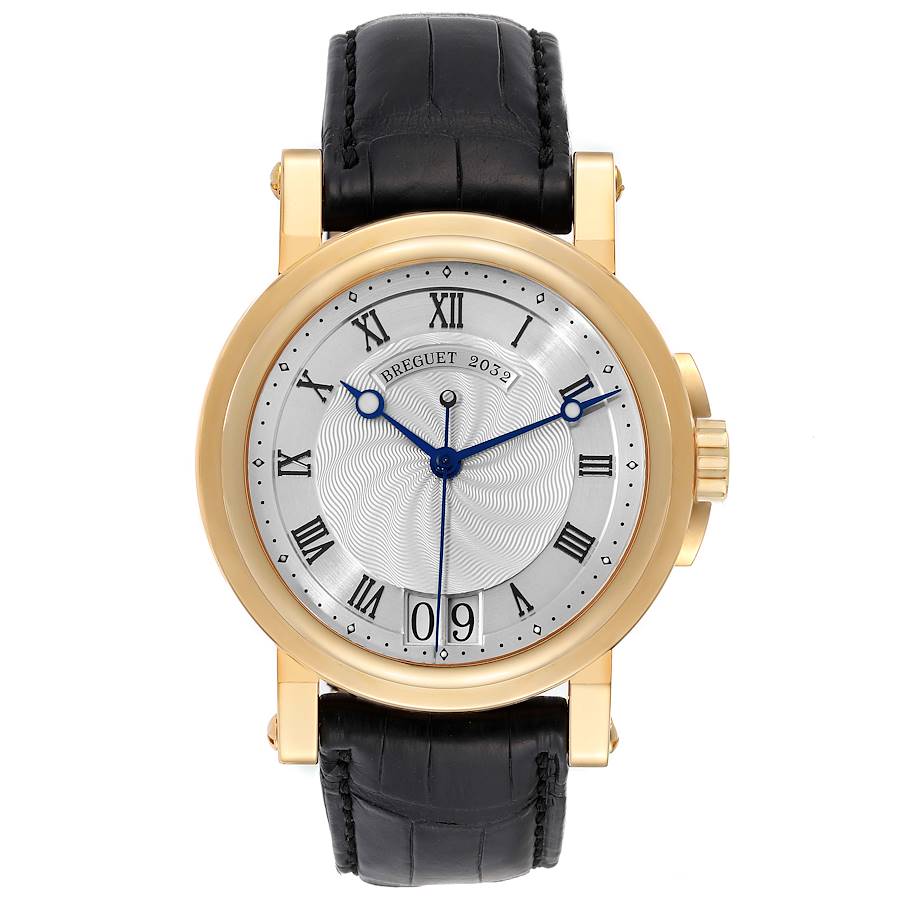 Breguet Marine Big Date Automatic Yellow Gold Mens Watch 5817BA