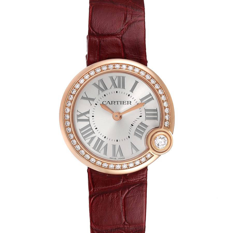 Cartier Ballon Blanc Rose Gold Diamond Ladies Watch WJBL0005 Unworn SwissWatchExpo