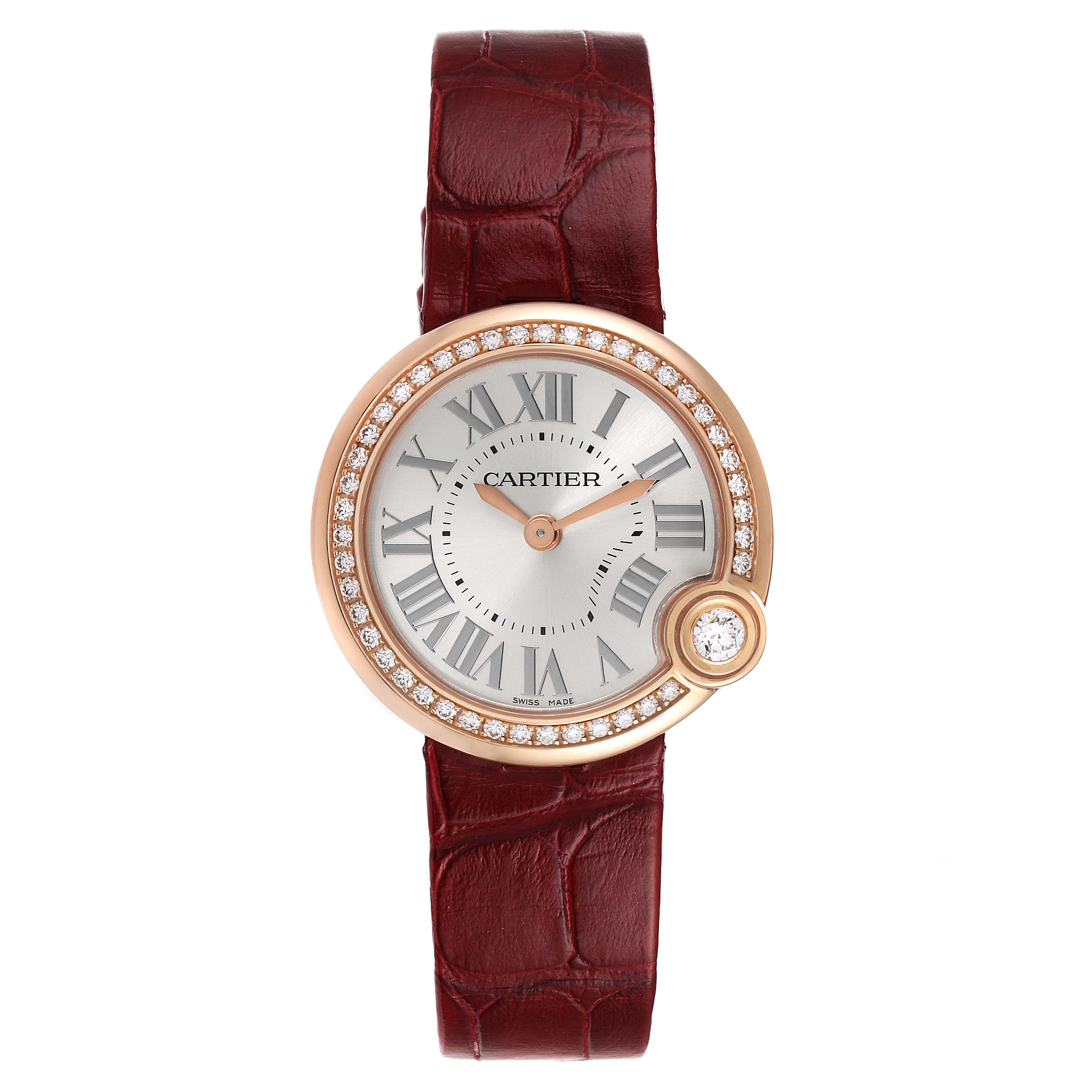 Cartier Ballon Blanc Rose Gold Diamond Ladies Watch WJBL0005 Unworn ...