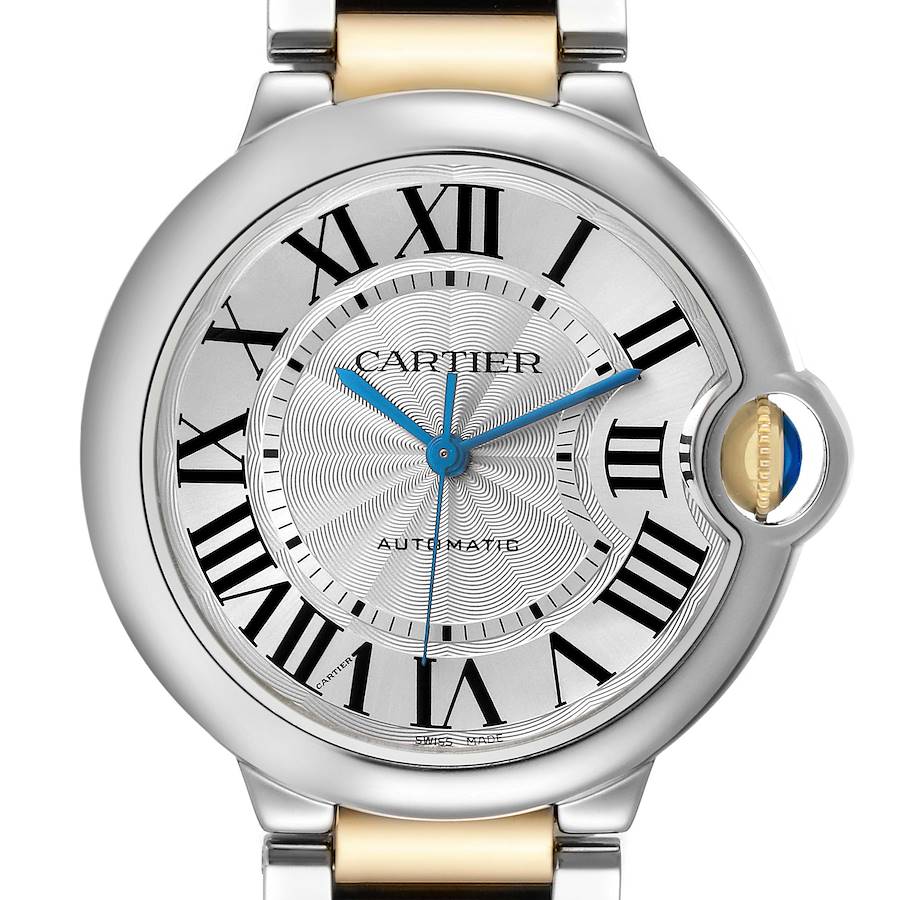 Cartier Ballon Bleu Midsize 36 Steel Yellow Gold Ladies Watch W2BB0012 SwissWatchExpo