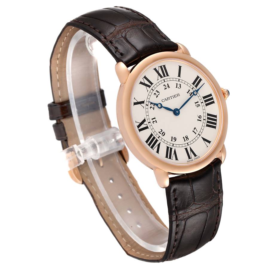 Cartier Ronde de Louis Silver Dial Unisex Rose Gold Watch - W6800251