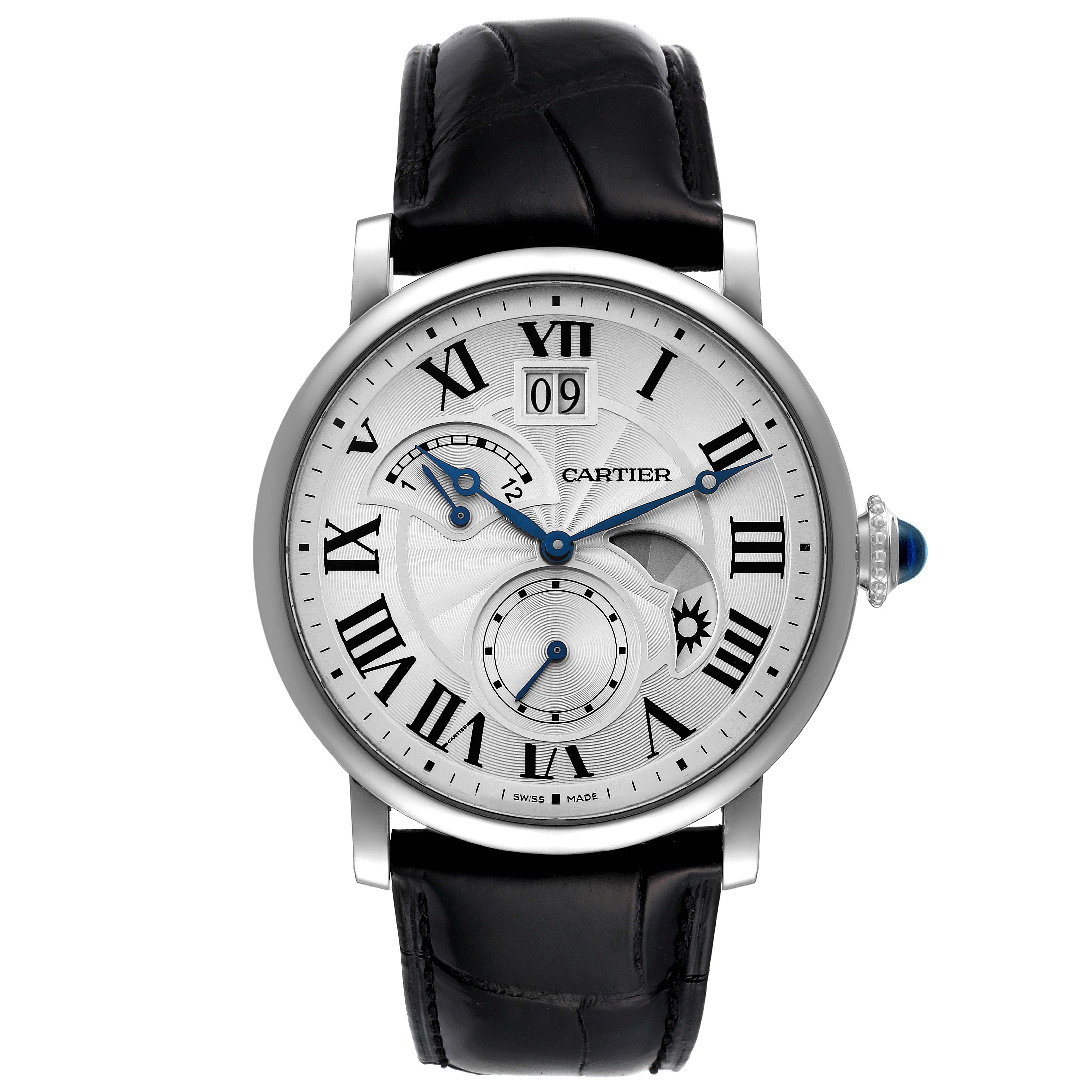 Cartier Rotonde Retrograde GMT Time Zone Steel Mens Watch W1556368 ...