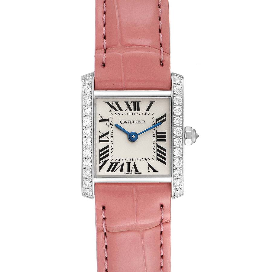 Cartier Tank Francaise White Gold Diamond Ladies Watch WE100251 Unworn SwissWatchExpo