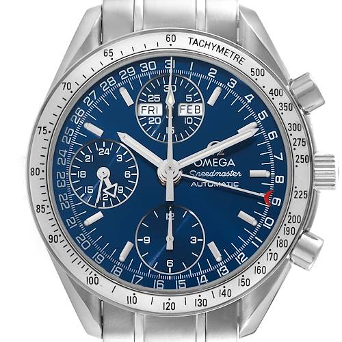 Photo of Omega Speedmaster Day-Date Blue Dial Steel Mens Watch 3523.80.00