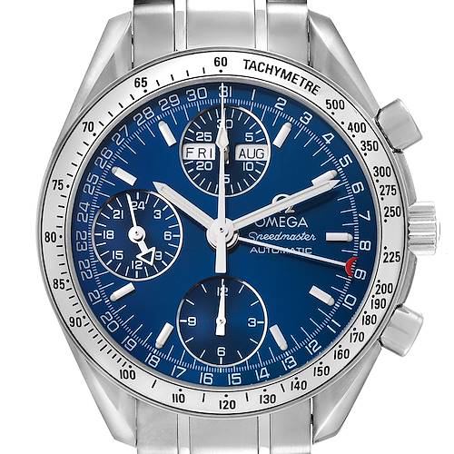 Photo of Omega Speedmaster Day-Date Blue Dial Steel Mens Watch 3523.80.00 Card