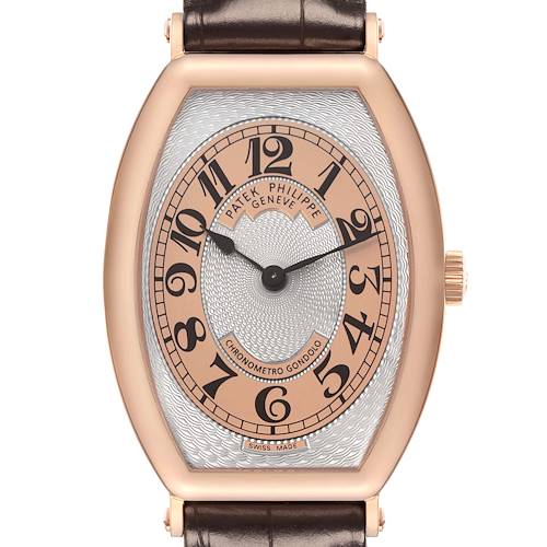 Photo of Patek Philippe Gondolo Rose Gold Silver Dial Mens Watch 5098R Box Papers