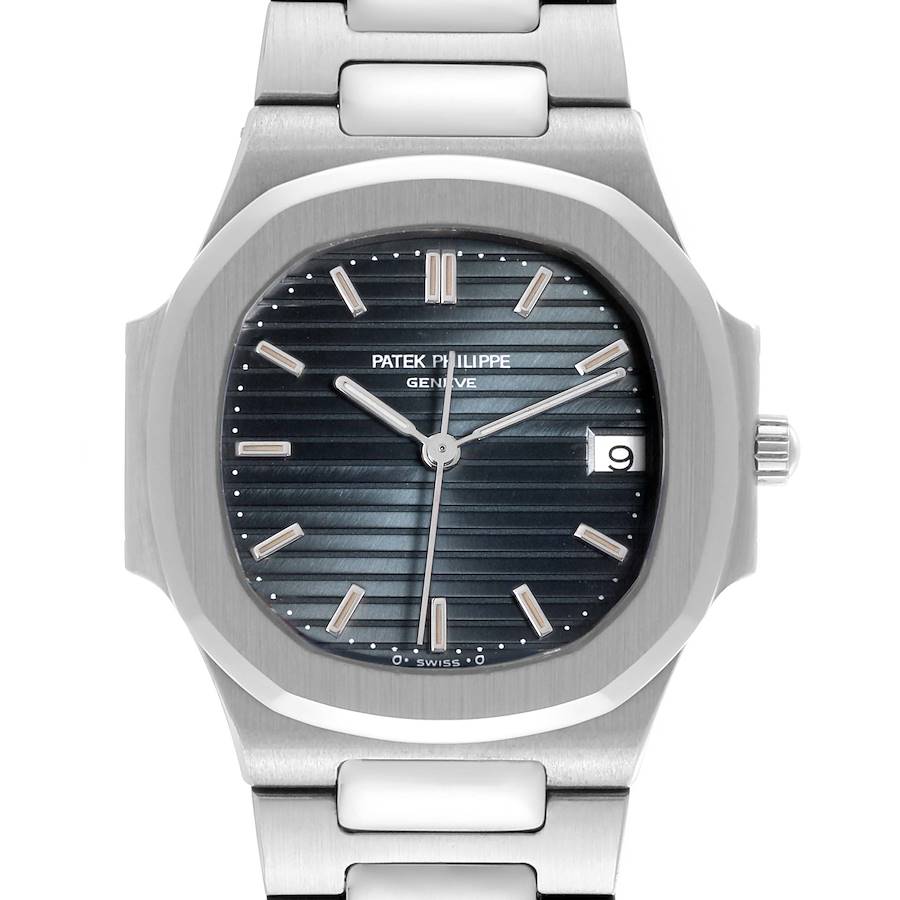 Patek Philippe Nautilus 32mm Slate Dial Steel Ladies Watch 3900 SwissWatchExpo