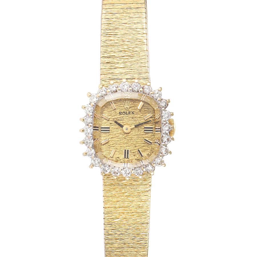 Rolex 14k Yellow Gold Diamond Bezel Vintage Cocktail Ladies Watch SwissWatchExpo