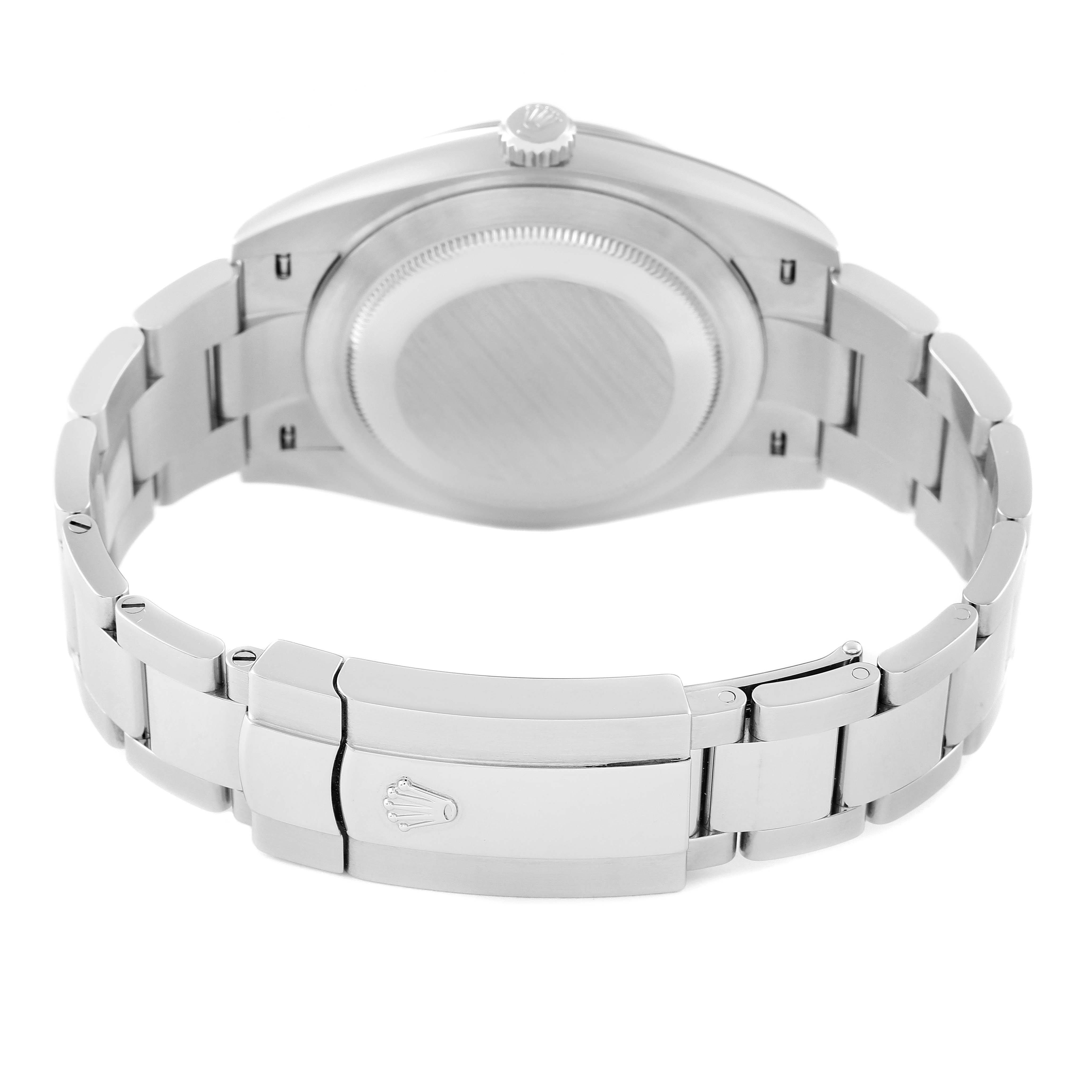 This image shows the back case and bracelet clasp of the Rolex Datejust 41 126300 Men's Stainless Steel Silver Dial 126300 Men's Stainless Steel Silver Dial watch.