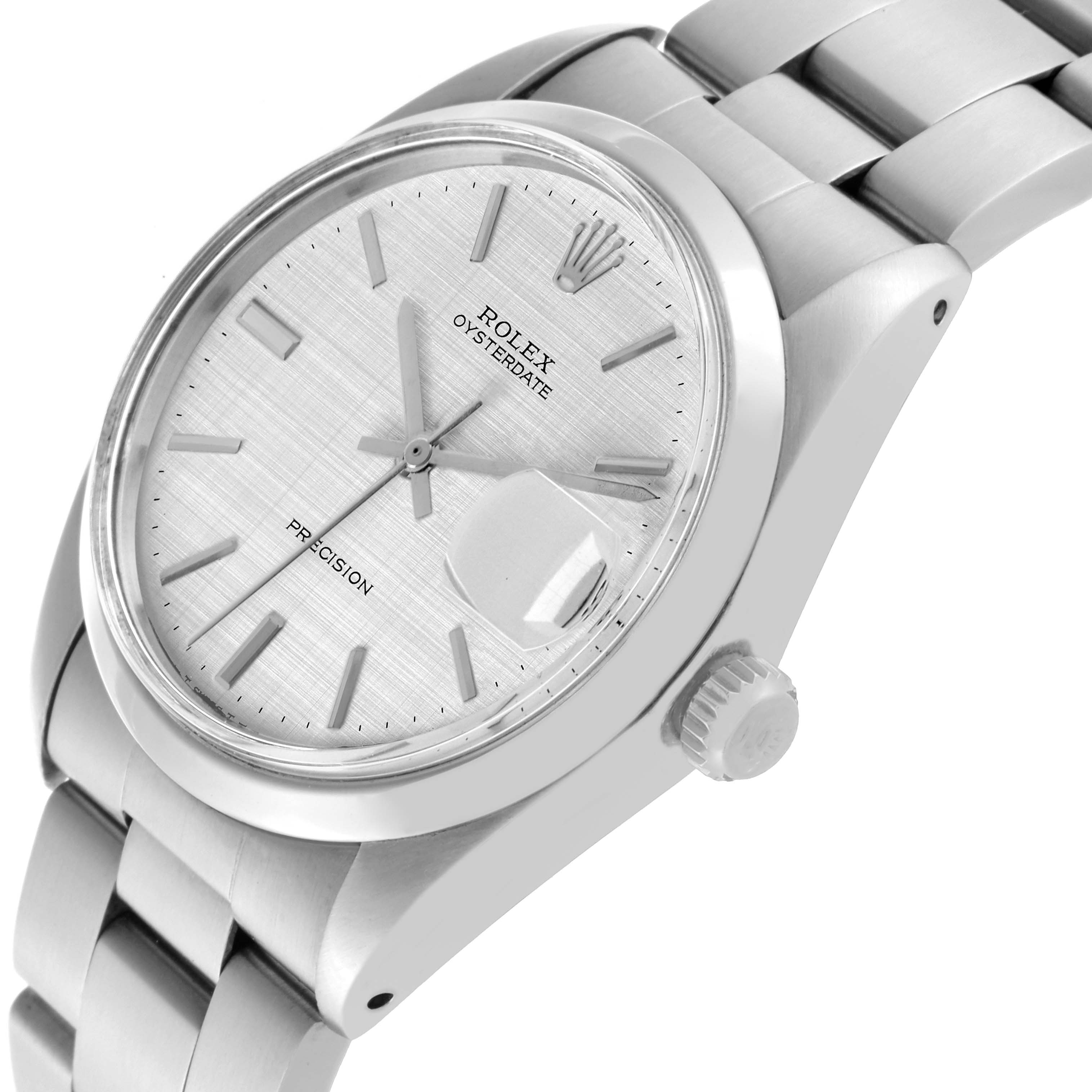 The Rolex Vintage Collection 6694 Men's Stainless Steel Silver Dial 6694 Men's Stainless Steel Silver Dial watch is shown from a three-quarter angle, highlighting the dial, crown, and bracelet.