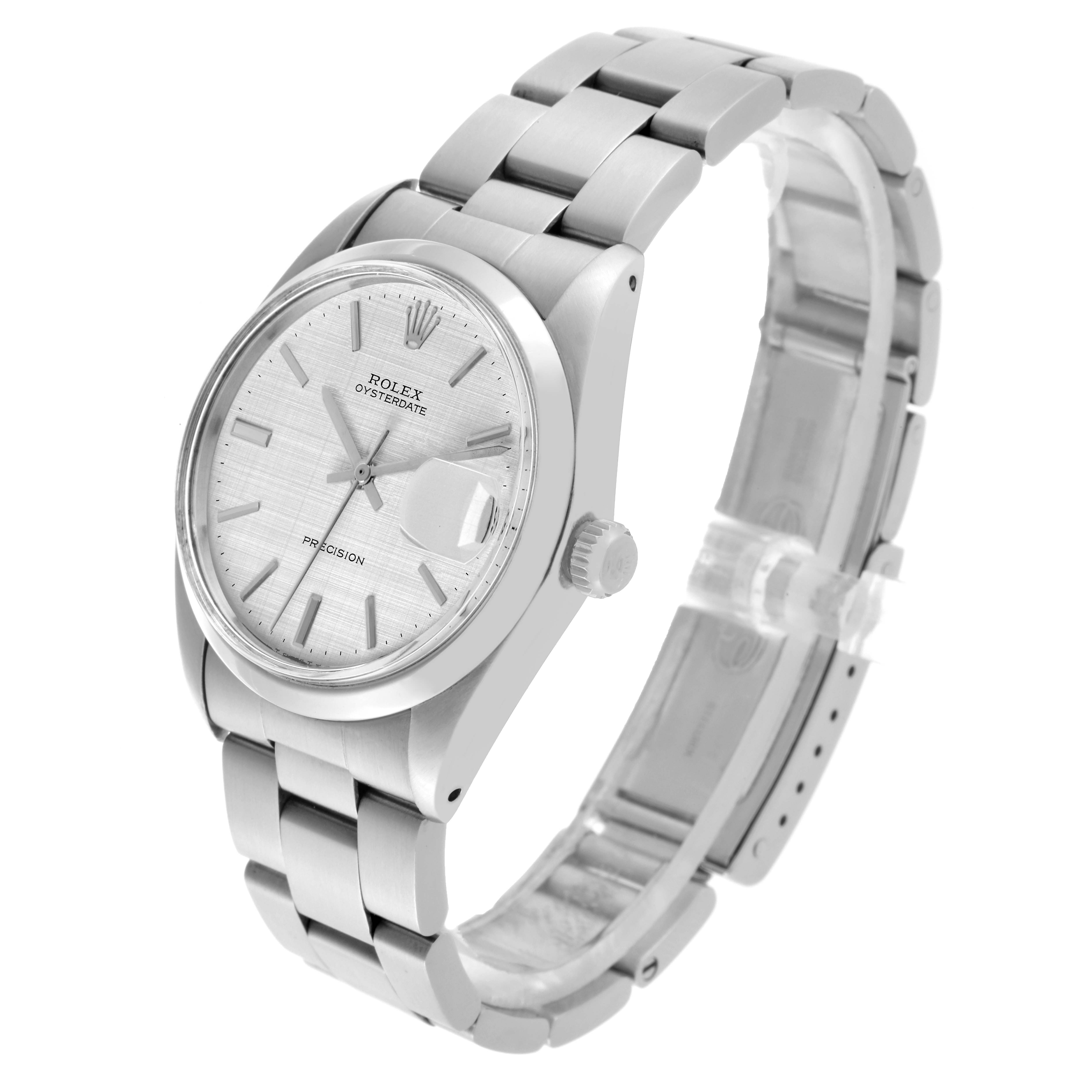 The Rolex Vintage Collection 6694 Men's Stainless Steel Silver Dial 6694 Men's Stainless Steel Silver Dial model is shown at a three-quarter angle, displaying the watch face, bezel, bracelet, and crown.