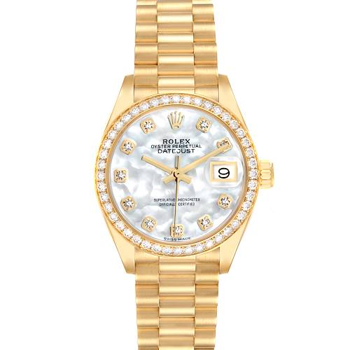 Photo of Rolex President Datejust Yellow Gold Diamond MOP Dial Ladies Watch 279138