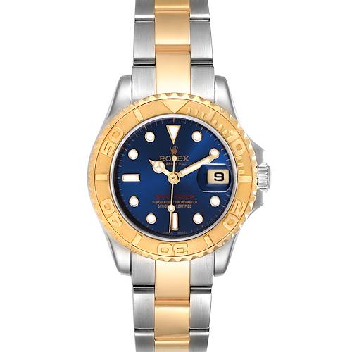 Photo of Rolex Yachtmaster 29 Steel Yellow Gold Blue Dial Ladies Watch 169623