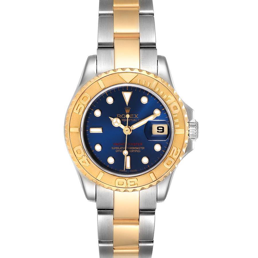 Rolex Yachtmaster 29 Steel Yellow Gold Blue Dial Ladies Watch 169623 SwissWatchExpo