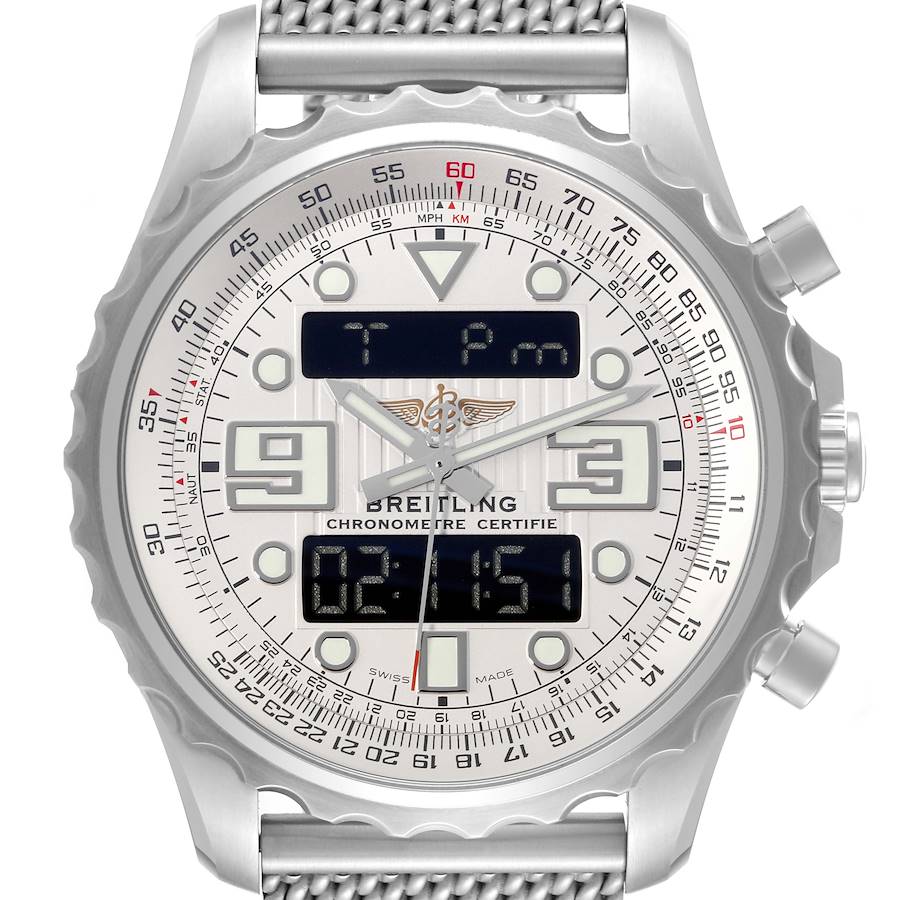 Breitling Professional Chronospace Steel Mens Watch A78365 Box Papers SwissWatchExpo
