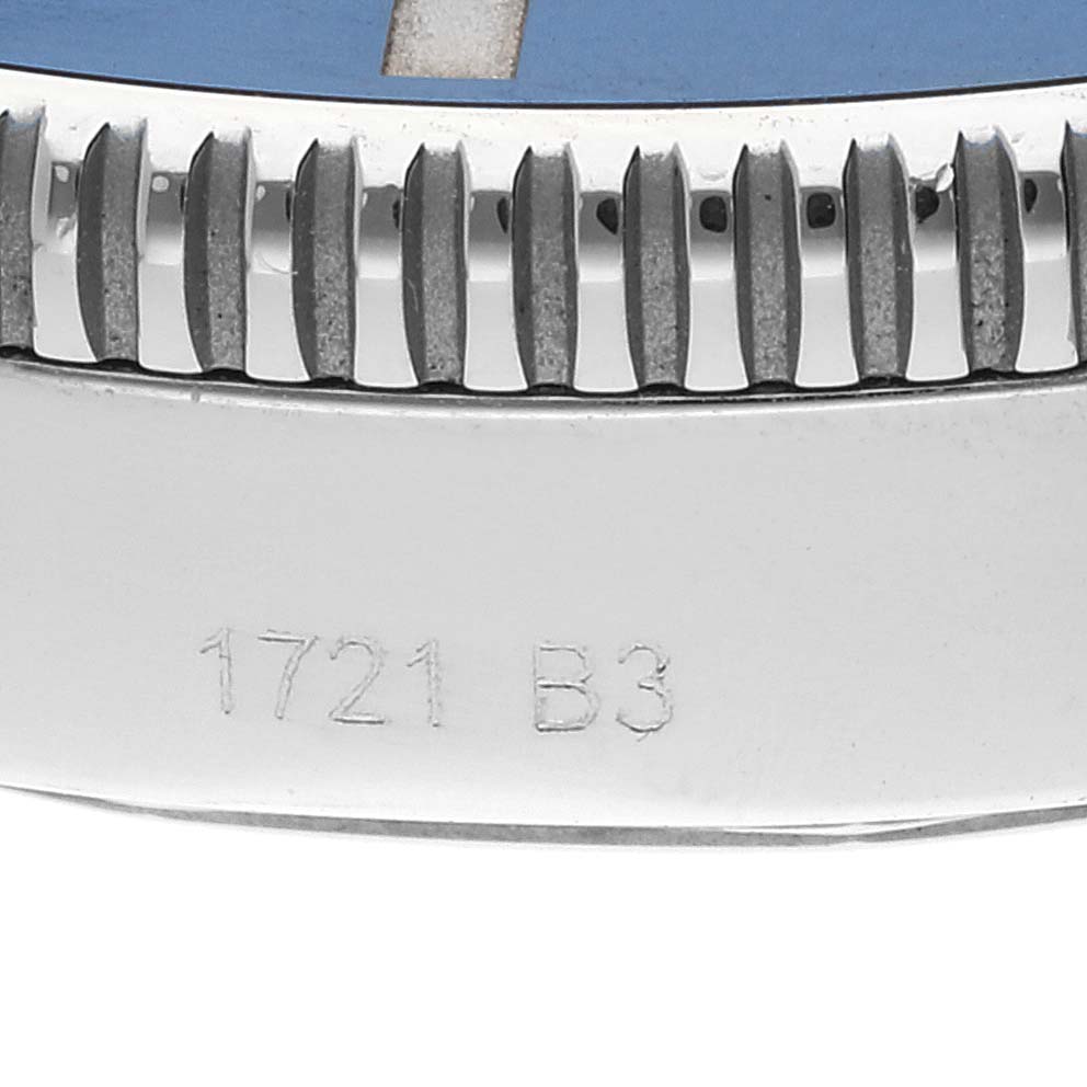 The image shows a close-up of the bezel and case with engravings of the Breitling Superocean AB202016-C961-152A Men's Stainless Steel Blue Dial AB202016-C961-152A Men's Stainless Steel Blue Dial watch.