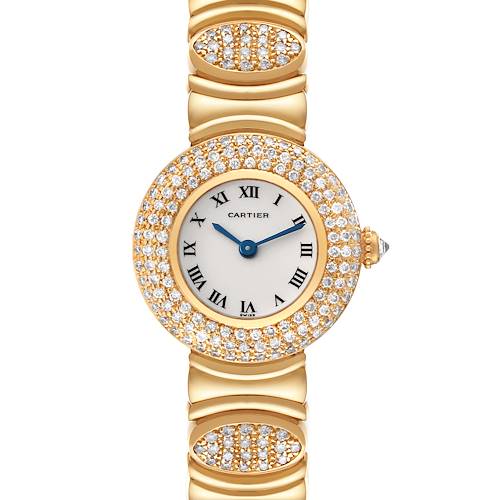 Photo of Cartier Colisee Clasque d'Or Yellow Gold Silver Dial Diamond Ladies Watch