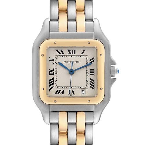 Photo of Cartier Panthere Large Steel Yellow Gold Two Row Ladies Watch W25028B6