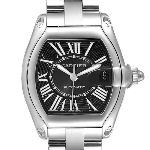 Photo of Cartier Roadster Black Dial Large Steel Mens Watch W62041V3