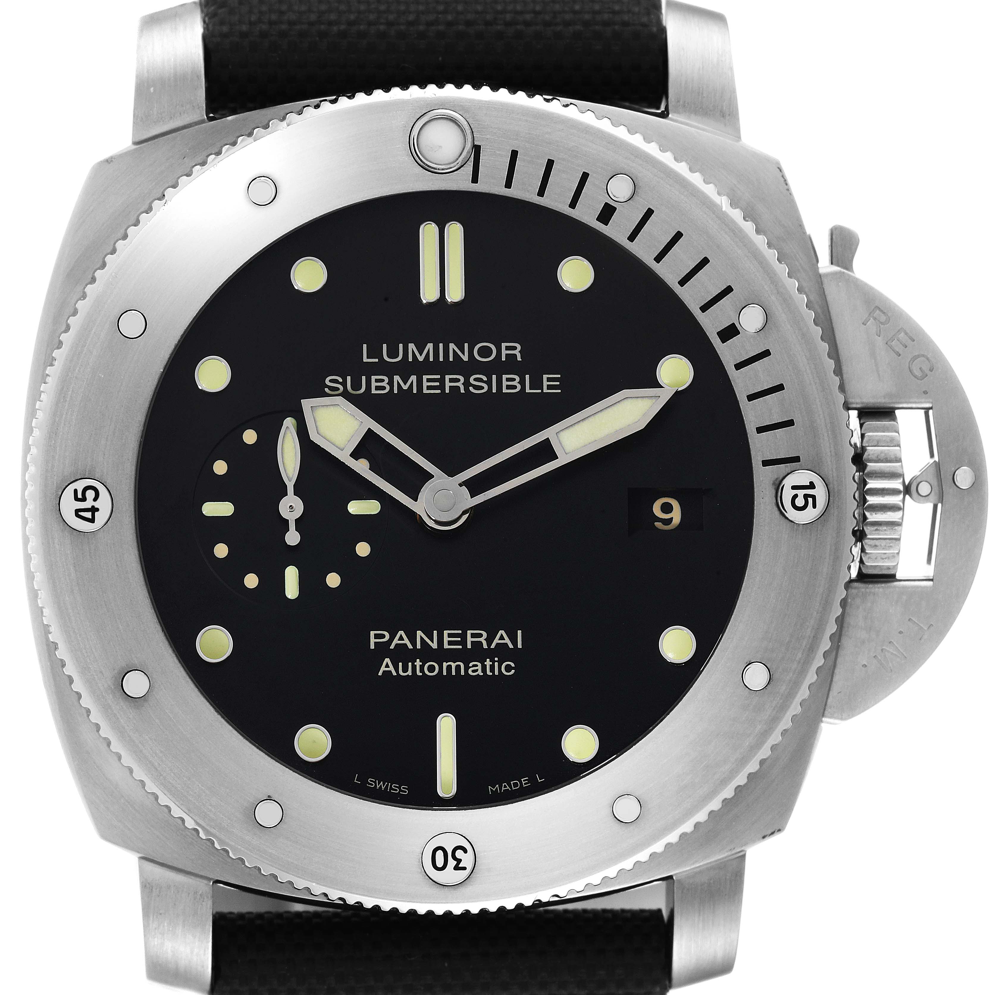 Panerai Submersible 1950 47mm Titanium Mens Watch PAM00305 Box Papers ...