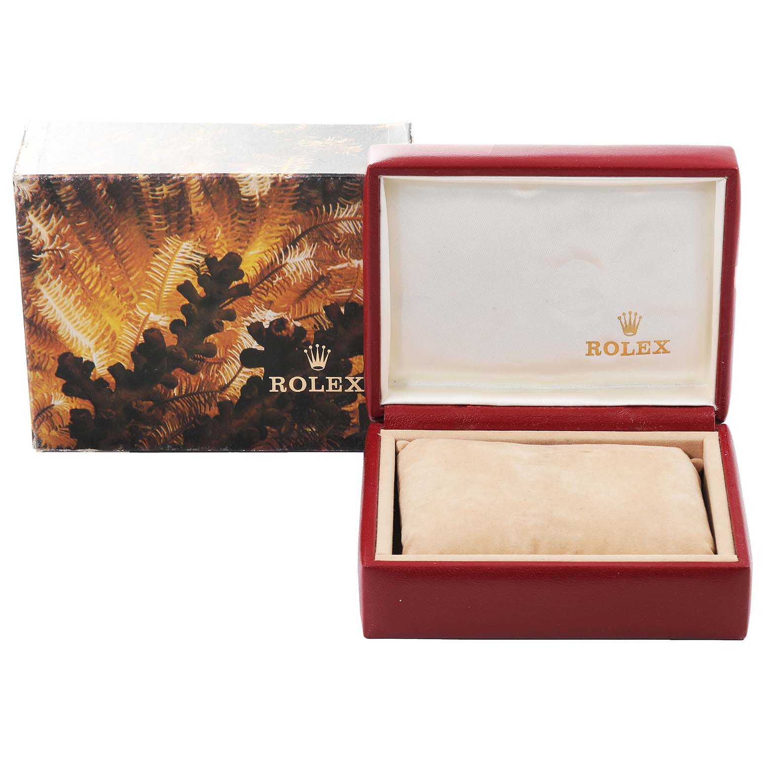 The image shows the open box and packaging for a Rolex Date 69173 Women's Steel and Gold (two tone) Silver Dial 69173 Women's Steel and Gold (two tone) Silver Dial model watch.