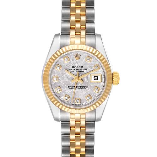 Photo of Rolex Datejust Steel Yellow Gold Meteorite Diamond Dial Ladies Watch 179173