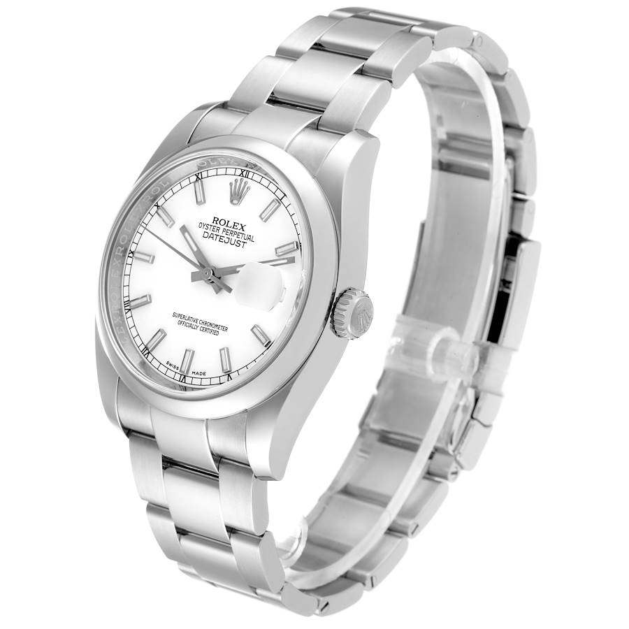 Rolex oyster perpetual datejust white clearance dial