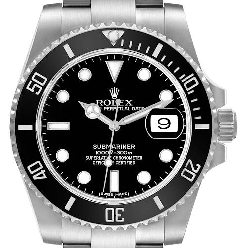 Photo of Rolex Submariner Date Black Dial Steel Mens Watch 116610 Box Card ADD THREE LINKS