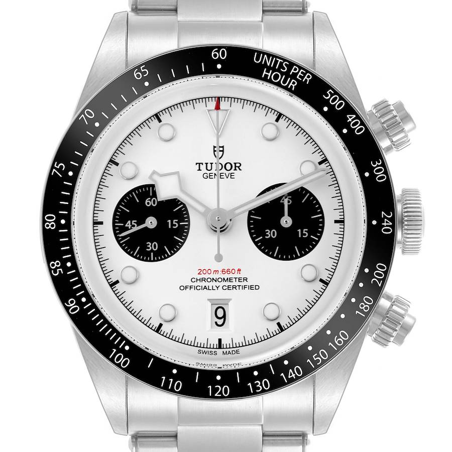 Tudor Black Bay Chronograph Panda Dial Steel Mens Watch 79360 Box Card SwissWatchExpo