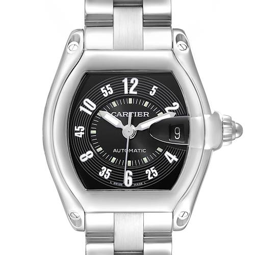 Photo of Cartier Roadster Large Steel Black Dial Automatic Mens Watch W62004V3