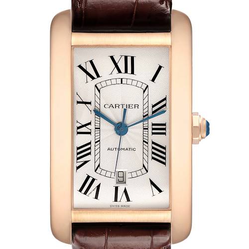 Photo of Cartier Tank Americaine XL Rose Gold Automatic Mens Watch W2609856