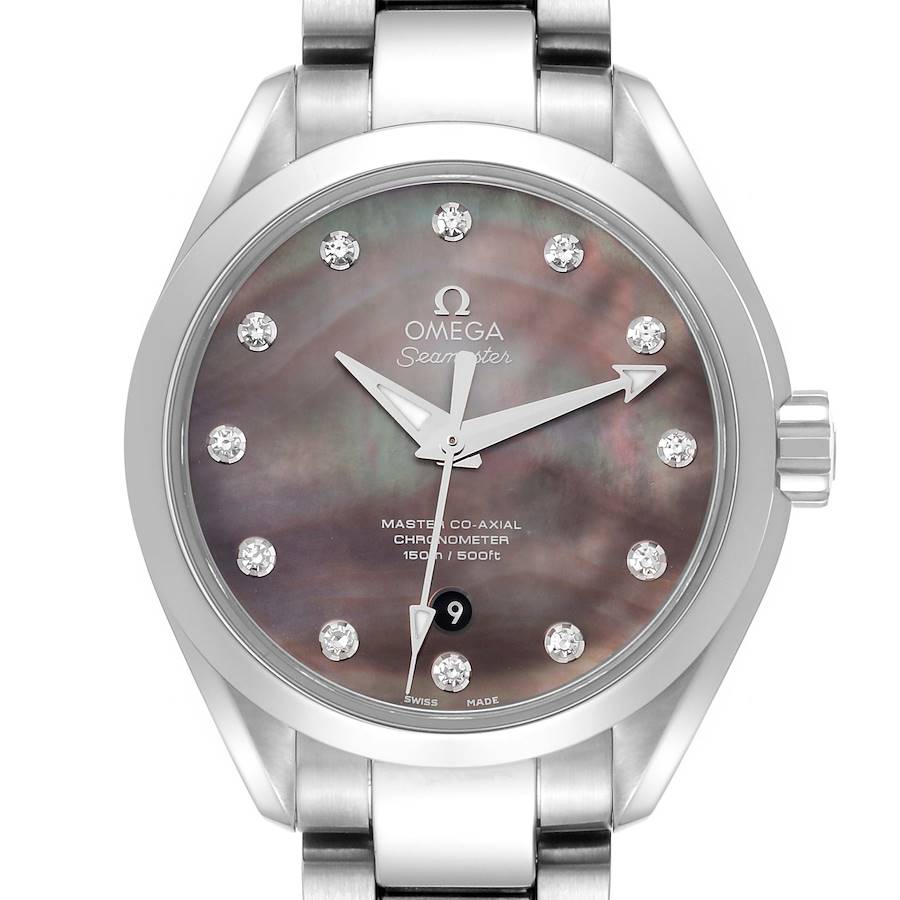 Omega Aqua Terra 34 Mother Of Pearl Diamond Ladies Watch 231.10.34.20.57.001 Unworn SwissWatchExpo