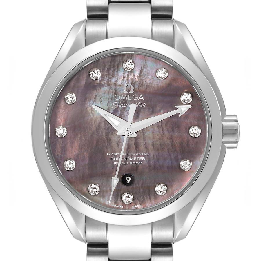 Omega Aqua Terra 34 MOP Diamond Ladies Watch 231.10.34.20.57.001 Unworn SwissWatchExpo