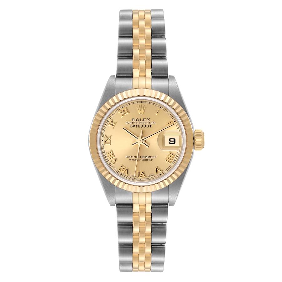 Rolex Datejust Steel Yellow Gold Champagne Dial Ladies Watch 79173