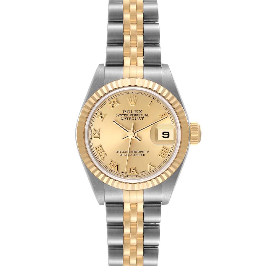 Rolex Datejust Steel Yellow Gold Champagne Dial Ladies Watch 79173 Box Papers SwissWatchExpo